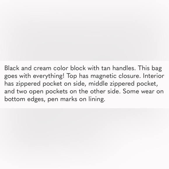 Sam Edelman - black and cream color block bag - Picture 14 of 14